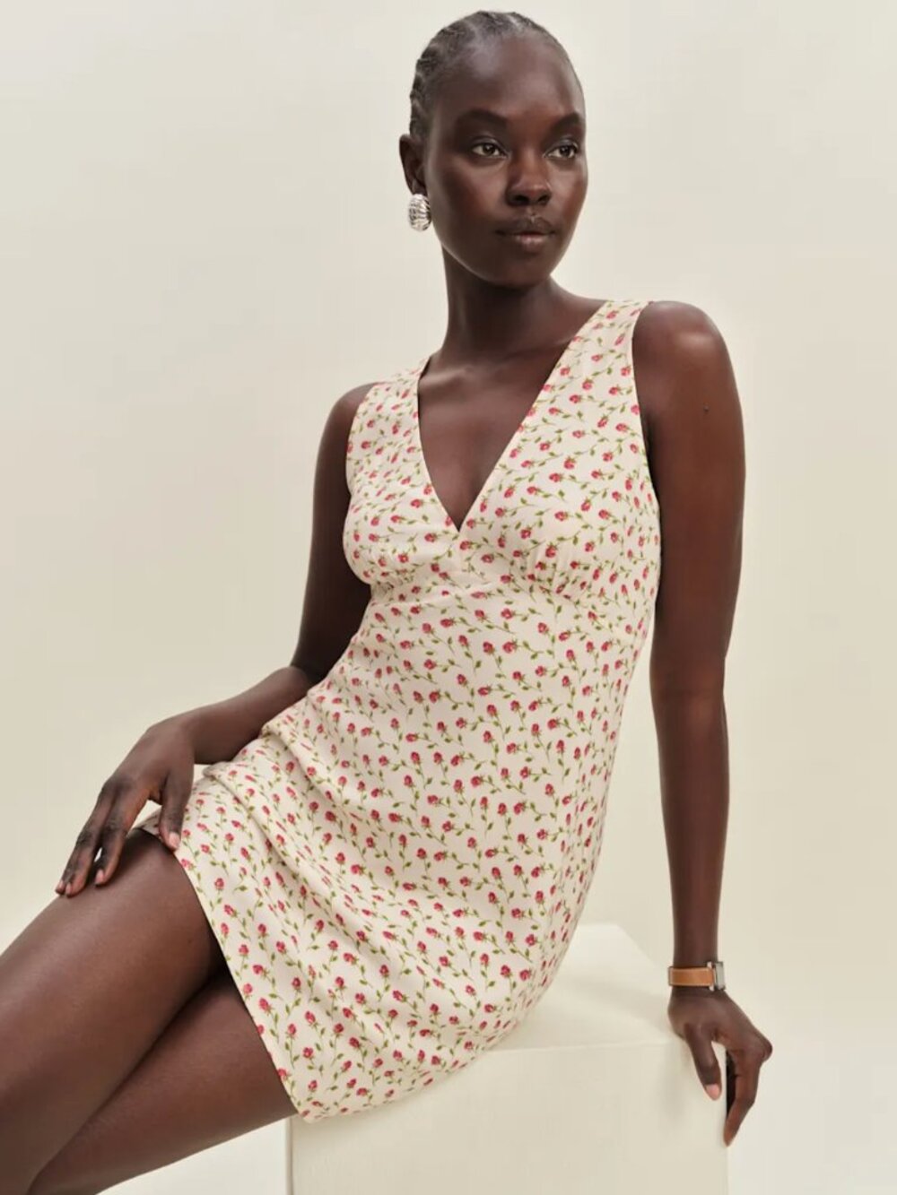 Reformation Calix Dress Ivory - Size S
